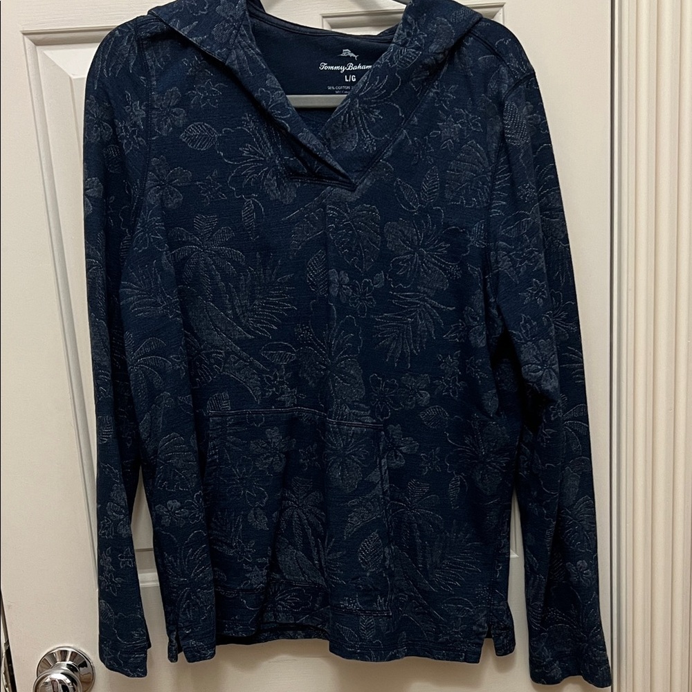 Tommy Bahama Blue Patterned Hoodie